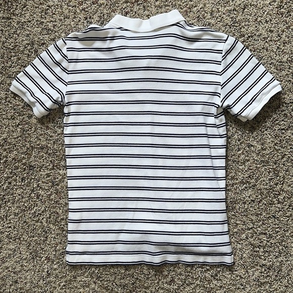 Vintage Kids Polo by Ralph Lauren Shirt White Stripe Size YL - Picture 4 of 4